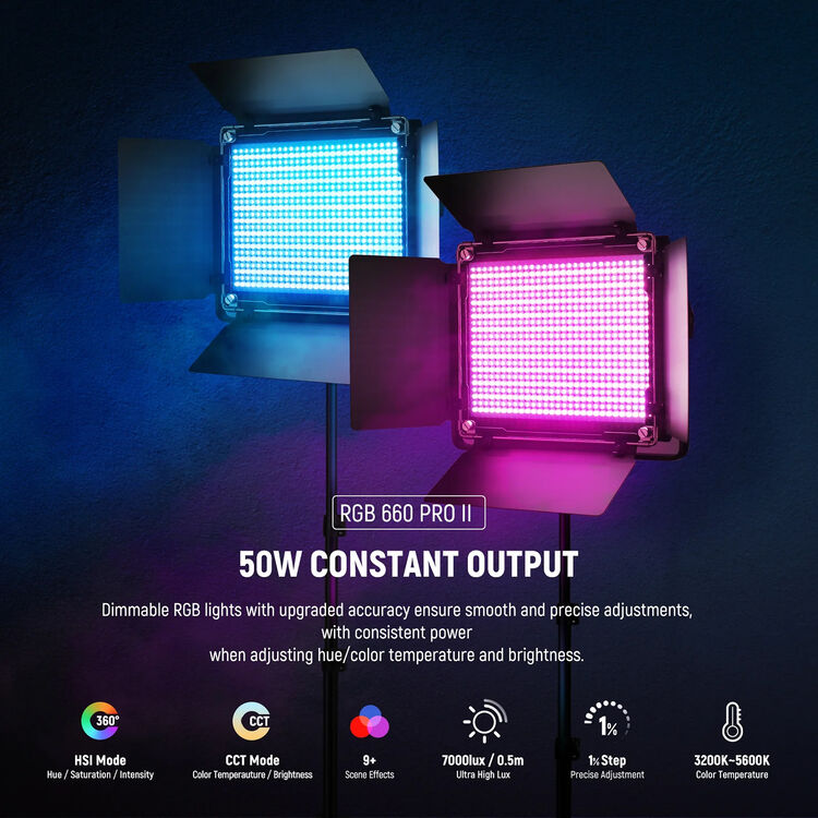 Neewer 660 PRO II RGB LED Panel — Kit 2 Panneaux — vue 9