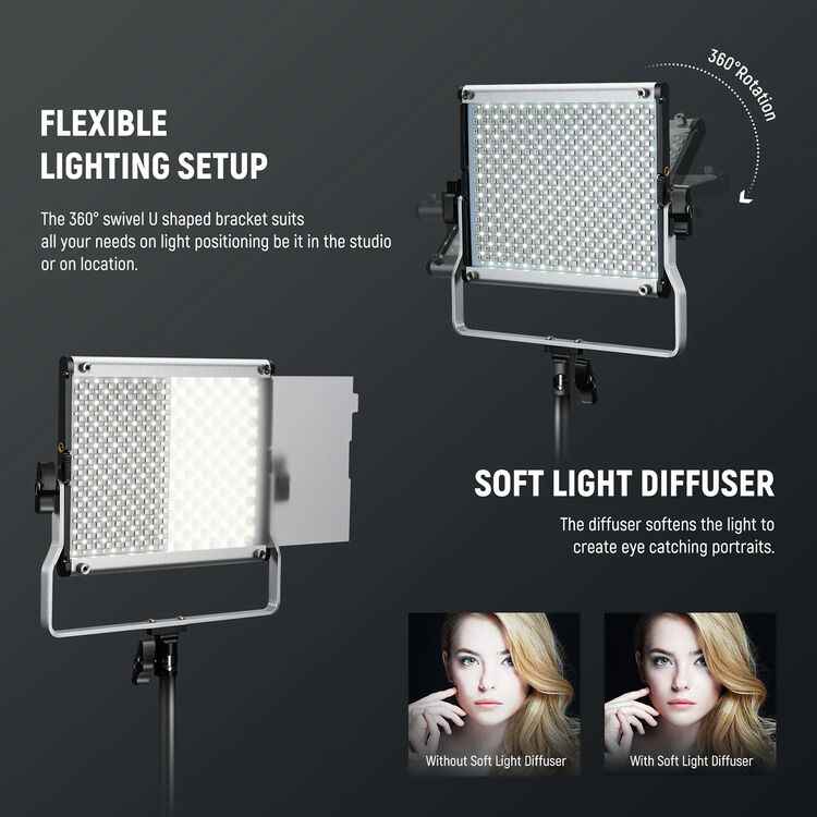 Neewer 660 PRO II RGB LED Panel — Kit 2 Panneaux — vue 5