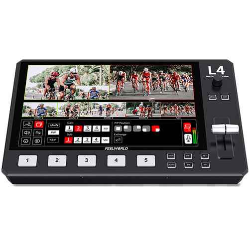 FeelWorld L4 — Switcher Livestream HDMI avec écran LCD 10,1" — vue 1