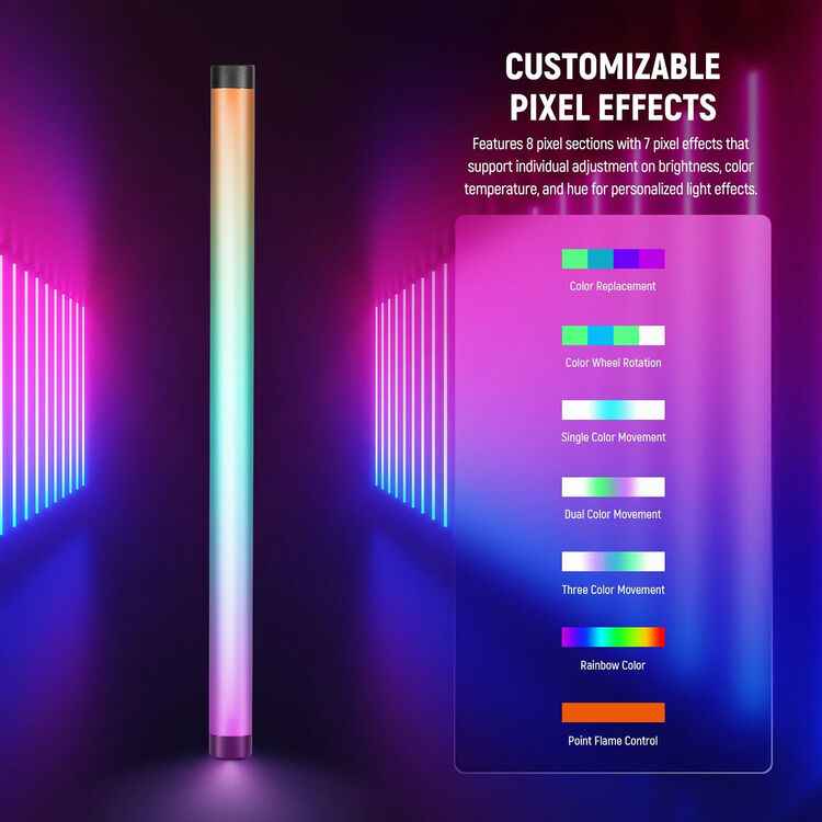 Neewer TL60 RGB LED Tube Light 60cm — vue 1