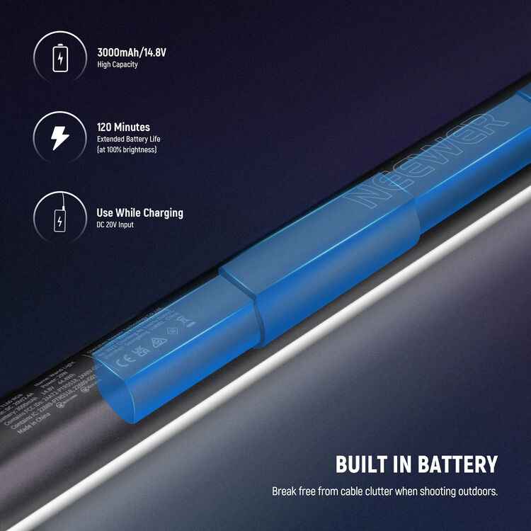 Neewer TL60 RGB LED Tube Light 60cm — vue 3