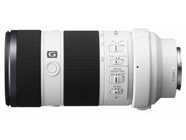 Sony FE 70-200 mm f/4 G OSS blanc monture Sony E objectif photo hybride (Précommande) - Motion19