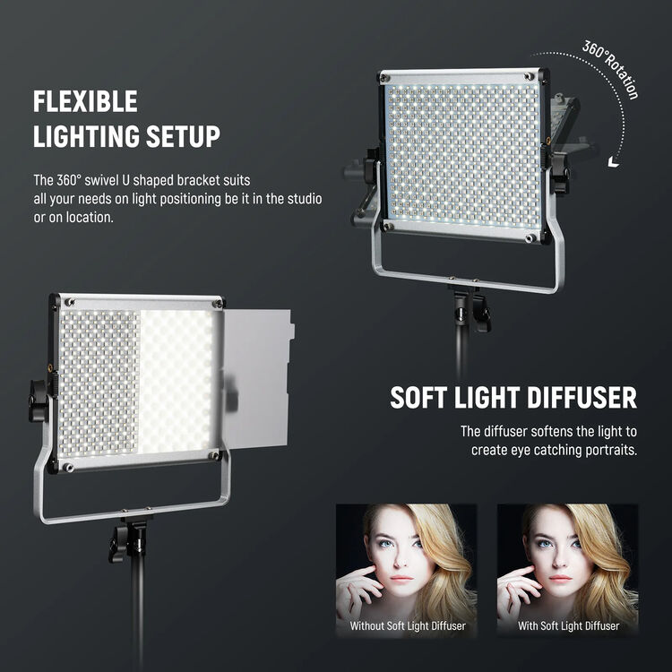 Neewer 660 PRO II RGB LED Panel — Kit 2 Panneaux — vue 5