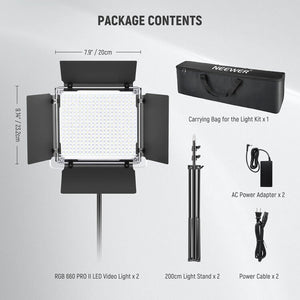 Neewer 660 PRO II RGB LED Panel — Kit 2 Panneaux — miniature 2