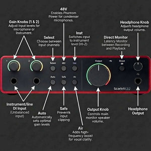 Focusrite Scarlett 2i2 USB-C — Interface Audio 2 entrées / 2 sorties (4ème Génération) — miniature 9