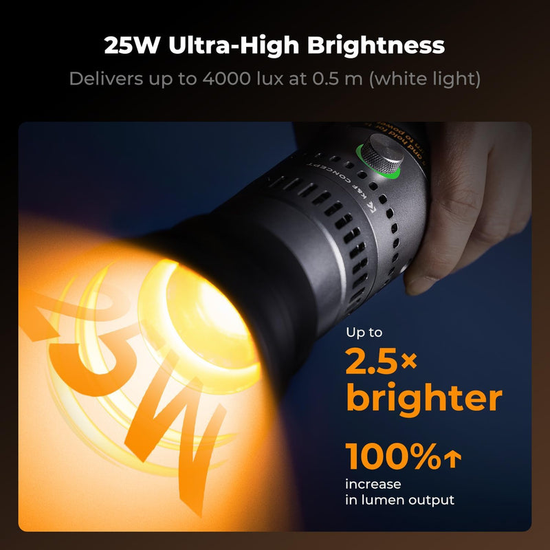K&F Concept SP25C — Spotlight LED RGB 25W avec Gobos — vue 6