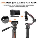 COMAN DK327AQ6 - Monopode Vidéo avec Tête Fluide Q6 et Base Trépied — miniature 2