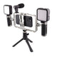 Kit Cage Stabilisateur Smartphone pour Vlog — Cage Alu + 2 LED + Micro + Trépied