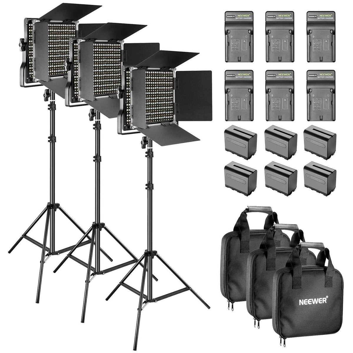 NEEWER LED-NL660 set de 3 - Motion19