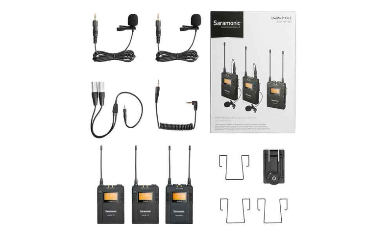 Système de microphone Lavalier sans fil UHF  Saramonic UwMic9 Kit2 - Motion19 — vue 4