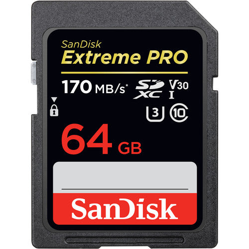 Carte mémoire SDXC SanDisk Extreme PRO 64 Go 170Mbps
