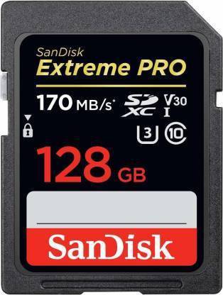Carte mémoire SDXC SanDisk Extreme PRO 128Gb 170Mbps