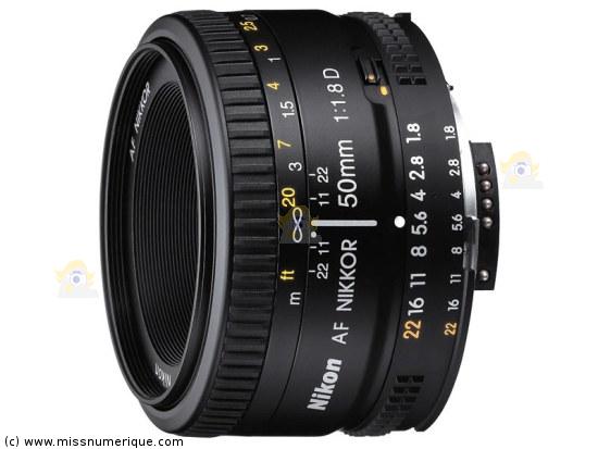 Objectif  Nikon AF Nikkor 50 mm f/1.8D objectif photo