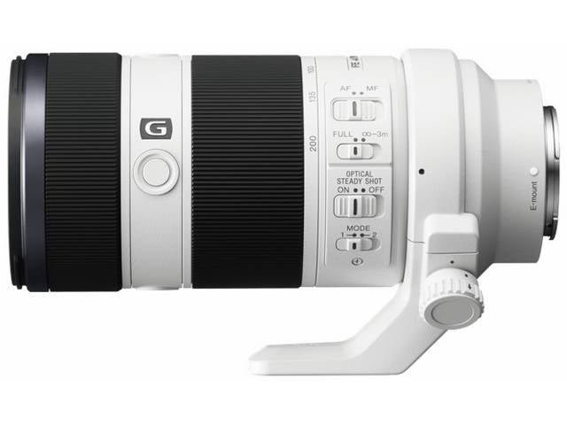 Sony FE 70-200 mm f/4 G OSS blanc monture Sony E objectif photo hybride  (Précommande)